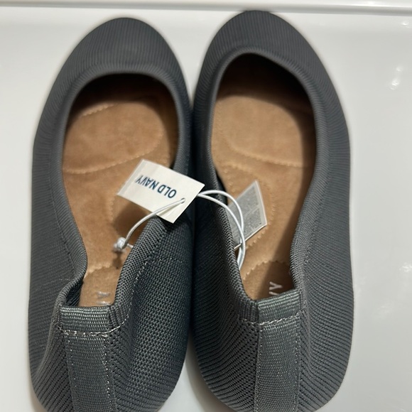 Old Navy Gray Ballet Flats Knit Fabric - Picture 4 of 7